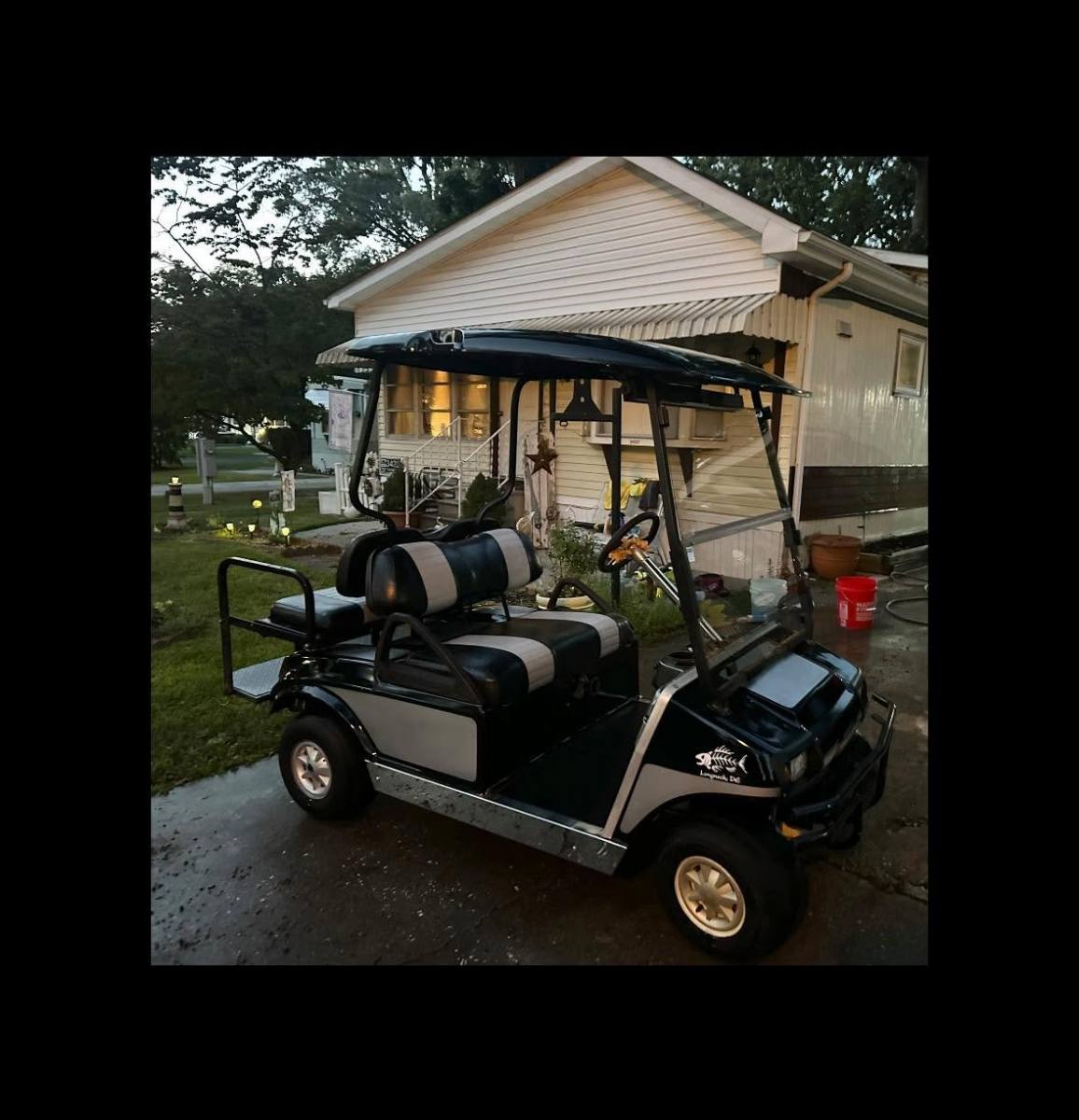 Freshly detailed golf cart